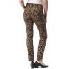 imageGloria Vanderbilt Womens Tummy Sculpt Front Zip Straight Leg Jean StandardHazelnut Paintsplash Leopard2