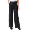 imageGloria Vanderbilt Womens Pull on Wide Leg High Rise Ponte Trouser Pant StandardBlack Bridgette Pinstripe