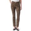 imageGloria Vanderbilt Womens Tummy Sculpt Front Zip Straight Leg Jean StandardHazelnut Paintsplash Leopard2
