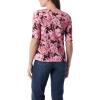 imageGloria Vanderbilt Womens Alanis Boat Neck Knit Tee Shirt with Elbow Sleeves StandardBurgundy Elixir  Hazy Bloom