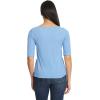 imageGloria Vanderbilt Womens Alanis Boat Neck Knit Tee Shirt with Elbow Sleeves StandardCool Lagoon