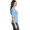 imageGloria Vanderbilt Womens Alanis Boat Neck Knit Tee Shirt with Elbow Sleeves StandardCool Lagoon