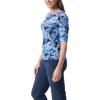imageGloria Vanderbilt Womens Alanis Boat Neck Knit Tee Shirt with Elbow Sleeves StandardMidnight Affair Hazy Bloom