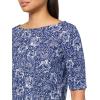 imageGloria Vanderbilt Womens Alanis Boat Neck Knit Tee Shirt with Elbow Sleeves StandardNaval Blue  Polynesian Nights
