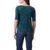imageGloria Vanderbilt Womens Alanis Boat Neck Knit Tee Shirt with Elbow Sleeves StandardPonderosa Spruce  Petite Paisley Etching