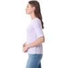 imageGloria Vanderbilt Womens Alanis Boat Neck Knit Tee Shirt with Elbow Sleeves StandardSoft Peony Paisley Arabesque