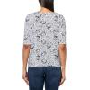 imageGloria Vanderbilt Womens Alanis Boat Neck Knit Tee Shirt with Elbow Sleeves StandardVintage White  Black  Polynesian Nights