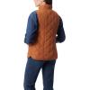 imageGloria Vanderbilt Womens Casual Quilted Vest with Front Zipper and Snaps StandardMaple Syrup