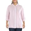 imageGloria Vanderbilt Womens Amanda Oversized Button Down Shirt with Rolltab SleevesPink Dogwoodgreetings Stripe