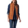 imageGloria Vanderbilt Womens Casual Quilted Vest with Front Zipper and Snaps StandardMaple Syrup