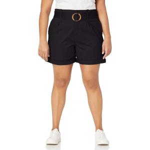imageGloria Vanderbilt Womens Trapunto Self Belt Vacation Short StandardBlack