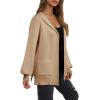 imageAstylish Women Hooded Cardigan Sweaters Chunky Open Front Pockets Oversized Solid Ribbed Outerwear Fall OutfitsCamel