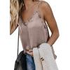 imageAstylish Women Ladies Sexy V Neck Ruffle Sleeveless Blouses Spaghetti Strap Tank Tops Camisole Shirts Medium 8 10 Apricot