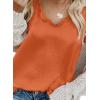 imageAstylish Women Ladies Sexy V Neck Ruffle Sleeveless Blouses Spaghetti Strap Tank Tops Camisole Shirts Medium 8 10 Orange