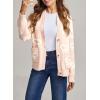 imageAstylish Womens Open Front Knit Cardigan Sweaters Button Down Bow Printed Outwear Coat with PocketsParchment