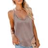 imageAstylish Women Ladies Sexy V Neck Ruffle Sleeveless Blouses Spaghetti Strap Tank Tops Camisole Shirts Medium 8 10 Apricot