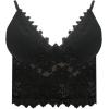 imageAstylish Womens Soft Floral Lace Adjustable Straps Lift Bra Wire Free Bralette Push Up Padded Everyday Bra Black Medium