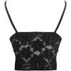imageAstylish Womens Soft Floral Lace Adjustable Straps Lift Bra Wire Free Bralette Push Up Padded Everyday Bra Black Medium