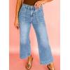 imageAstylish Womens 2026 Stretchy Wide Leg High Waisted Jeans Tummy Control Casual Cropped Ankle Denim PantsAshleigh Blue