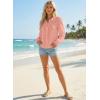 image:imageAstylish Women Spring Summer Tops Ruffle Collar Button Down Shirts Long Sleeve Pleated Business Casual BlousesPink