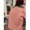 image:imageAstylish Women Spring Summer Tops Ruffle Collar Button Down Shirts Long Sleeve Pleated Business Casual BlousesPink