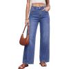 image:imageAstylish Womens 2026 High Waisted Wide Leg Jeans Front Seam Straight Denim PantsAshleigh Blue