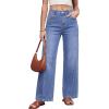 image:imageAstylish Womens 2026 High Waisted Wide Leg Jeans Front Seam Straight Denim PantsBeau Blue