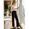 image:imageAstylish Womens 2026 High Waisted Wide Leg Jeans Front Seam Straight Denim PantsBlack