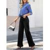 image:imageAstylish Womens 2026 High Waisted Wide Leg Jeans Front Seam Straight Denim PantsBlack