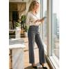 image:imageAstylish Womens 2026 High Waisted Wide Leg Jeans Front Seam Straight Denim PantsDark Grey