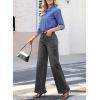 image:imageAstylish Womens 2026 High Waisted Wide Leg Jeans Front Seam Straight Denim PantsDark Grey