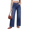 image:imageAstylish Womens 2026 High Waisted Wide Leg Jeans Front Seam Straight Denim PantsDirty Blue