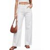 image:imageAstylish Womens 2026 High Waisted Wide Leg Jeans Front Seam Straight Denim PantsWhite