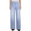 image:imageAstylish Womens High Waisted Wide Leg Jeans Stretch Denim Pants Double Button Trousers with Patch PocketsBeau Blue
