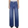 image:imageAstylish Womens High Waisted Wide Leg Jeans Stretch Denim Pants Double Button Trousers with Patch PocketsSky Blue
