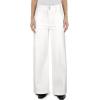 image:imageAstylish Womens High Waisted Wide Leg Jeans Stretch Denim Pants Double Button Trousers with Patch PocketsWhite