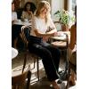image:imageAstylish Womens High Waisted Wide Leg Jeans Stretch Denim Pants with Front Patch PocketsBlack