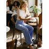image:imageAstylish Womens High Waisted Wide Leg Jeans Stretch Denim Pants with Front Patch PocketsLight Blue