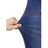 image:imageAstylish Womens High Waisted Wide Leg Jeans Stretch Denim Pants with Front Patch PocketsNavy Blue