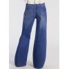 image:imageAstylish Womens High Waisted Wide Leg Jeans Stretch Denim Pants with Front Patch PocketsNavy Blue