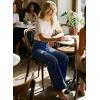 image:imageAstylish Womens High Waisted Wide Leg Jeans Stretch Denim Pants with Front Patch PocketsNavy Blue