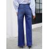 image:imageAstylish Womens High Waisted Wide Leg Jeans Stretch Denim Pants with Front Patch PocketsNavy Blue