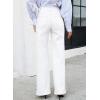 image:imageAstylish Womens High Waisted Wide Leg Jeans Stretch Denim Pants with Front Patch PocketsWhite