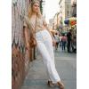 image:imageAstylish Womens High Waisted Wide Leg Jeans Stretch Denim Pants with Front Patch PocketsWhite