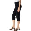 image:imageGloria Vanderbilt Womens Amanda Capri with High Rise Straight StandardBlack  Hem Slits