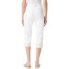 image:imageGloria Vanderbilt Womens Amanda Capri with High Rise Straight StandardVintage White  Embellished  Slit Hem