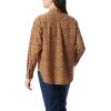 image:imageGloria Vanderbilt Womens Amanda HighLow Long Sleeve Pullover Shirt StandardLt Maple Syrup  Lively Cheetah