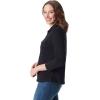 image:imageGloria Vanderbilt Womens Ashten 34 Sleeve Button Down Shirt with Curved Hem StandardBlack