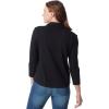 image:imageGloria Vanderbilt Womens Ashten 34 Sleeve Button Down Shirt with Curved Hem StandardBlack