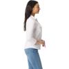 image:imageGloria Vanderbilt Womens Ashten 34 Sleeve Button Down Shirt with Curved Hem StandardVintage White